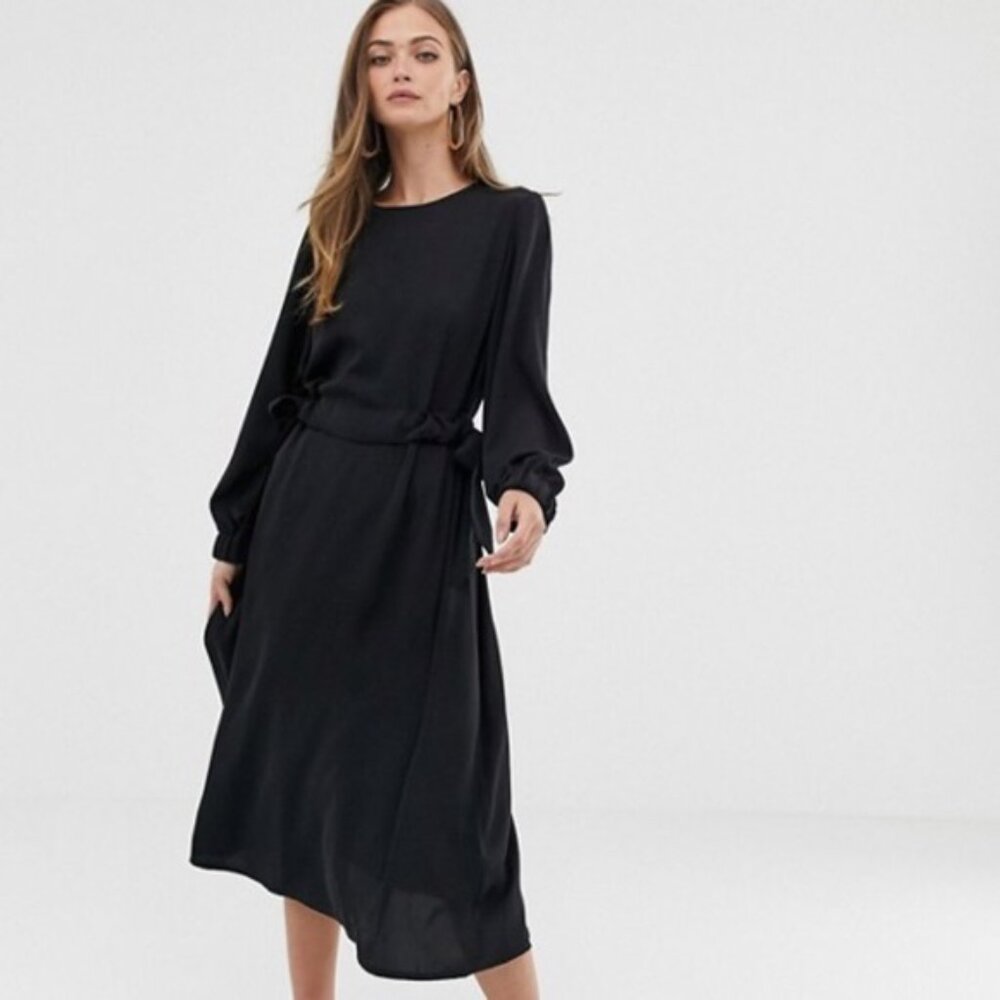 ASOS Ruched Waist Midi Dress